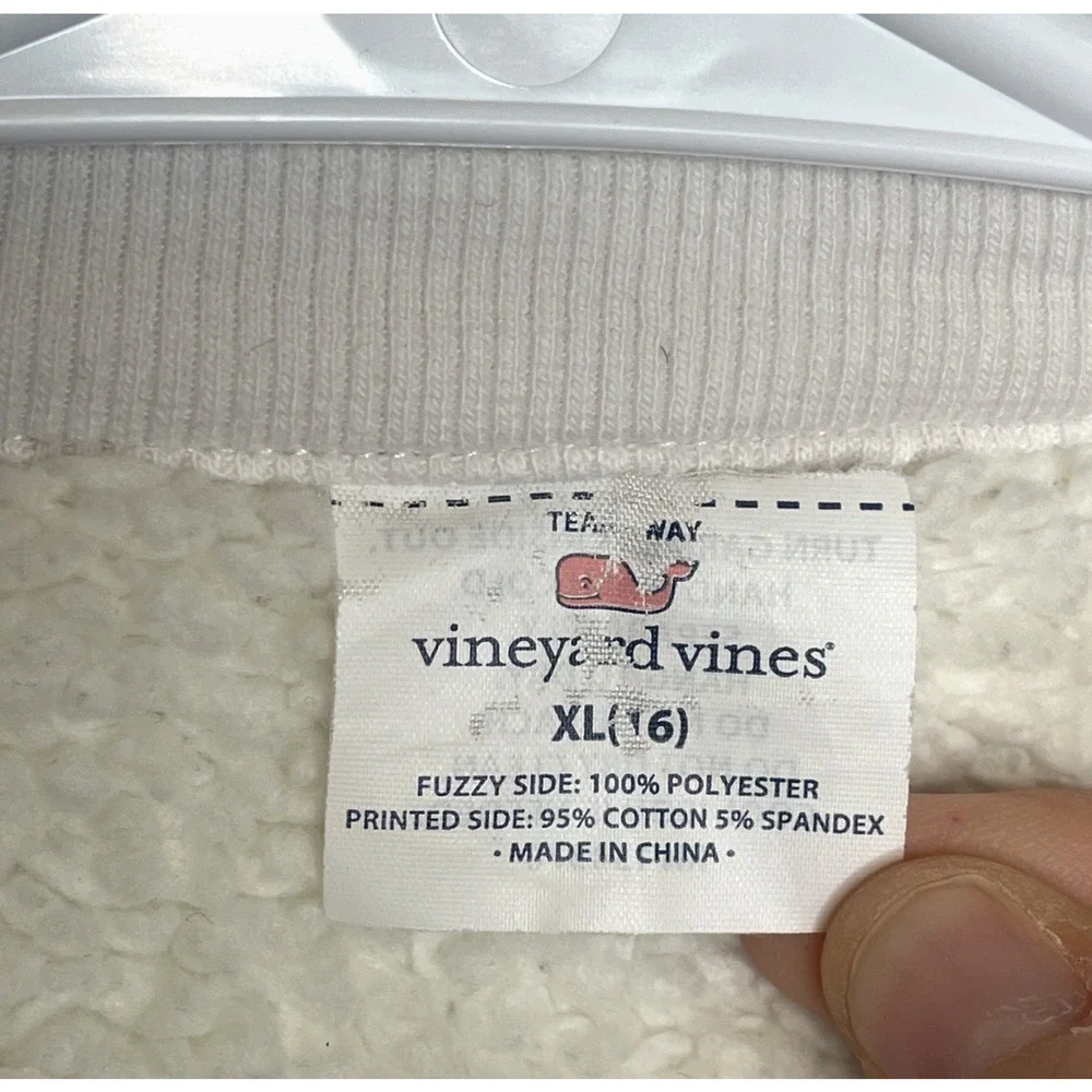 Vineyard Vines Girls Reversible Full-Zip Fleece Jacket Sz XL (16) Cozy Casual